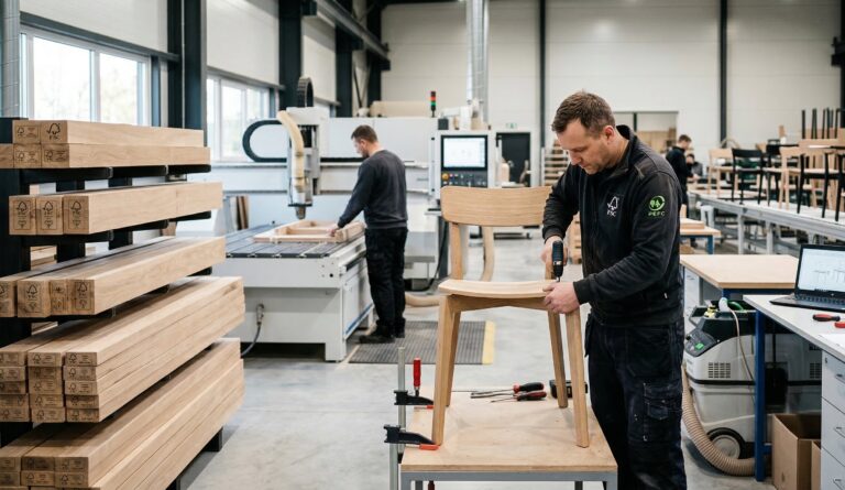 Moderne polsk kontorstol FSC-sertifisert