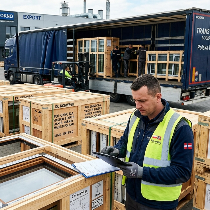 Proces eksportu okien do Norwegii